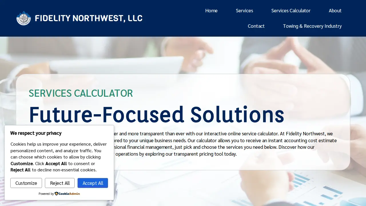 Fidelity Northwest page