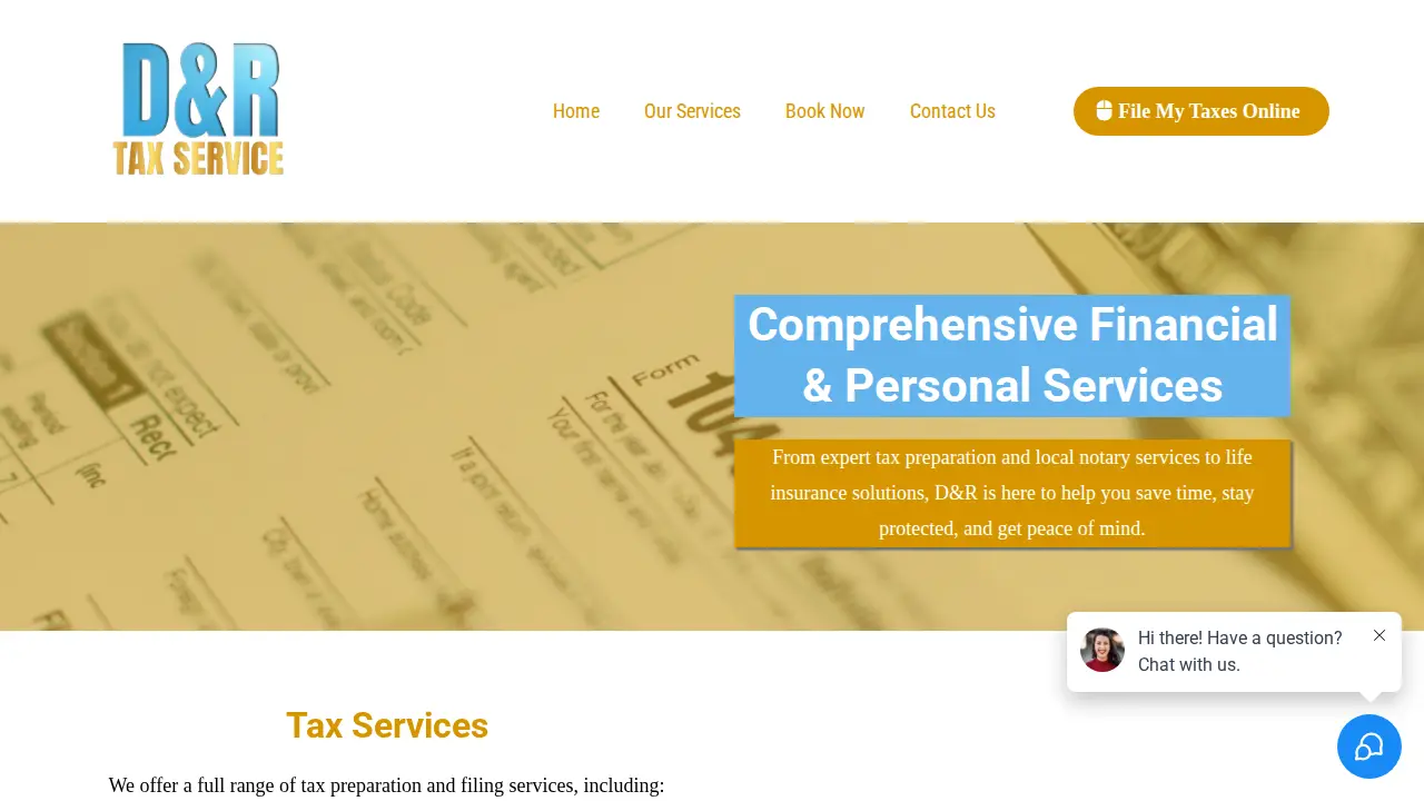 D&R Tax Service page