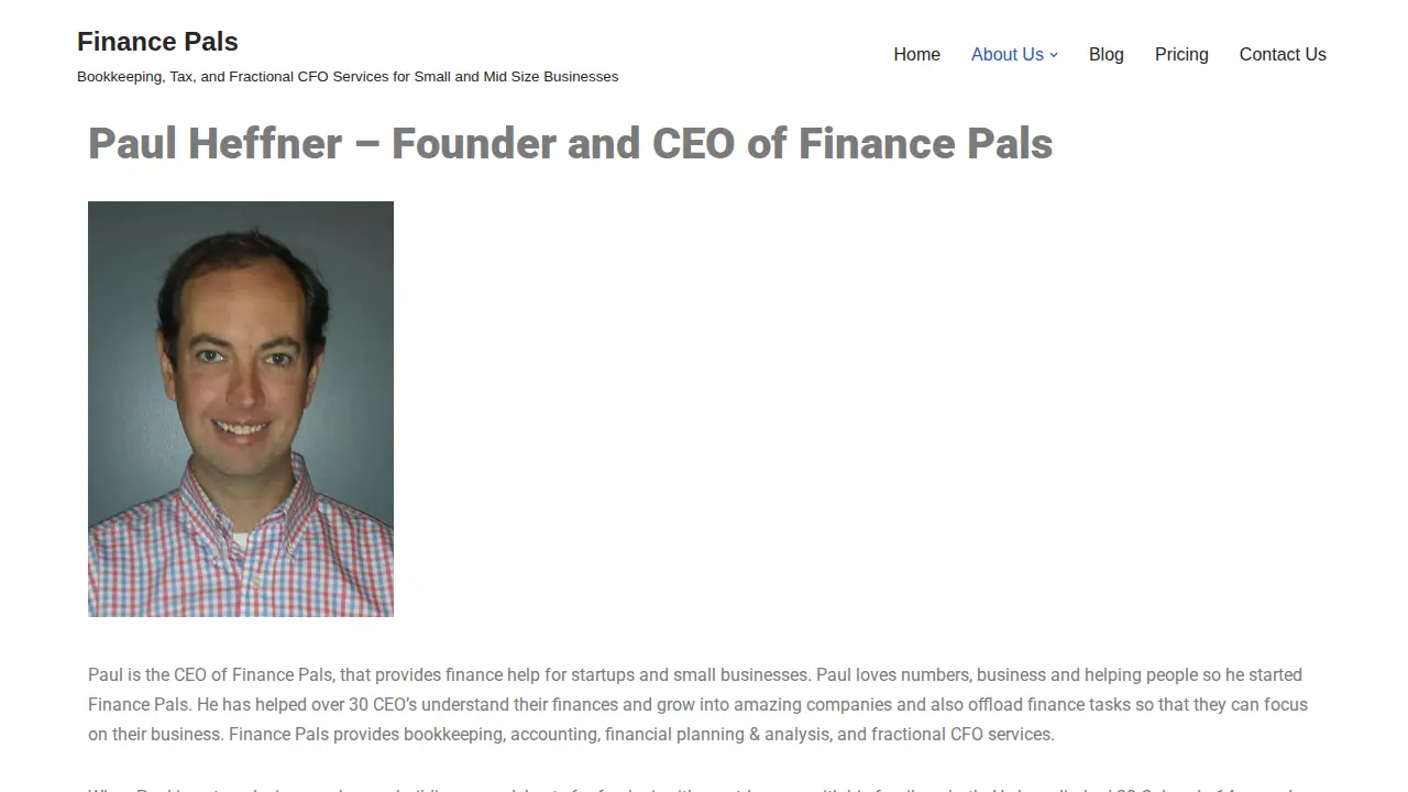 Finance Pals page