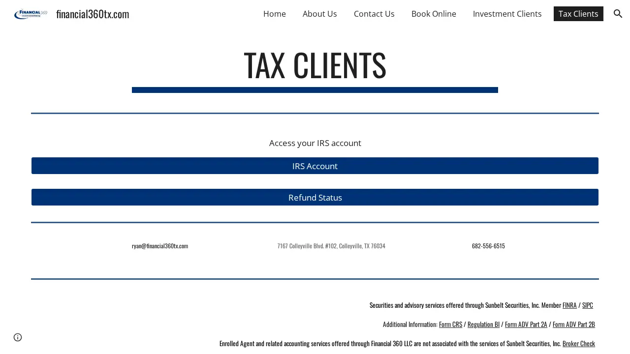 Financial 360 page
