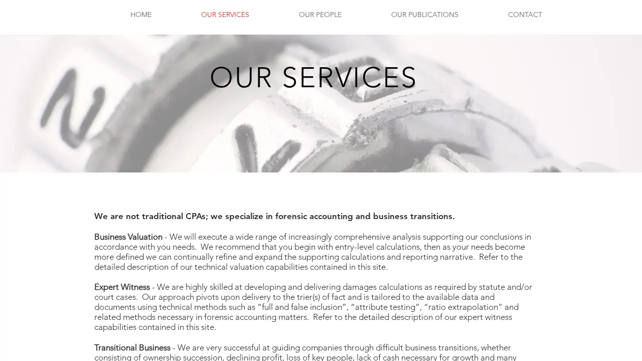 Financial Forensics page