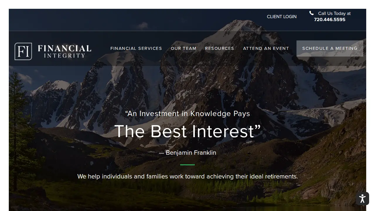 Financial Integrity page