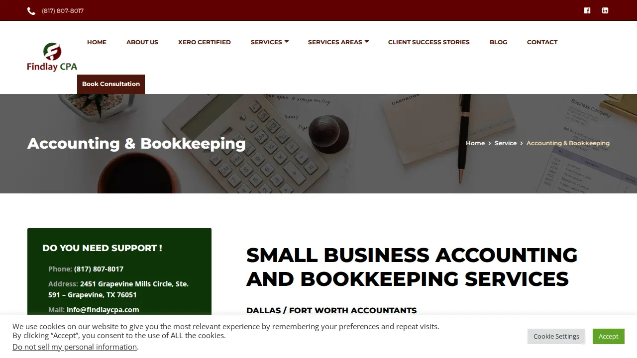 Findlay CPA page