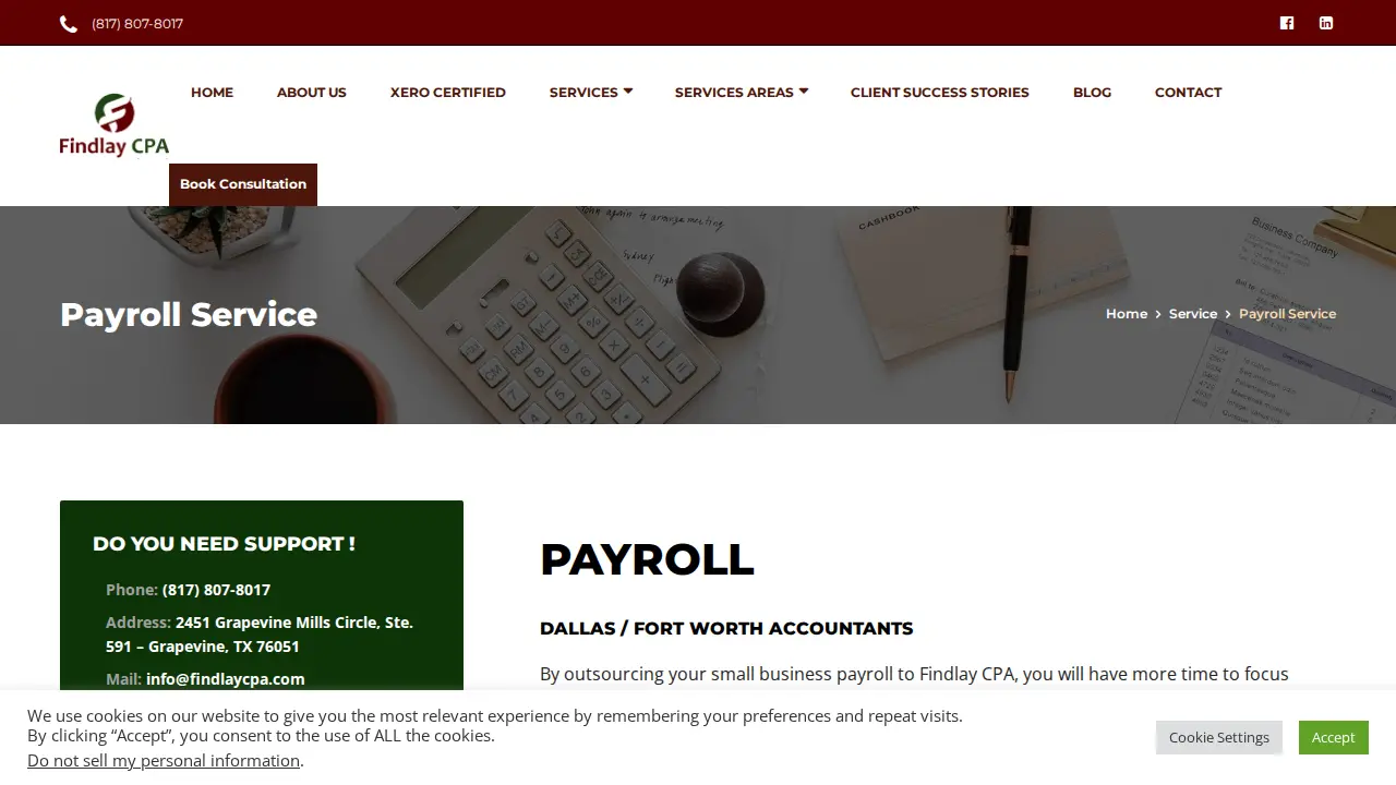 Findlay CPA page