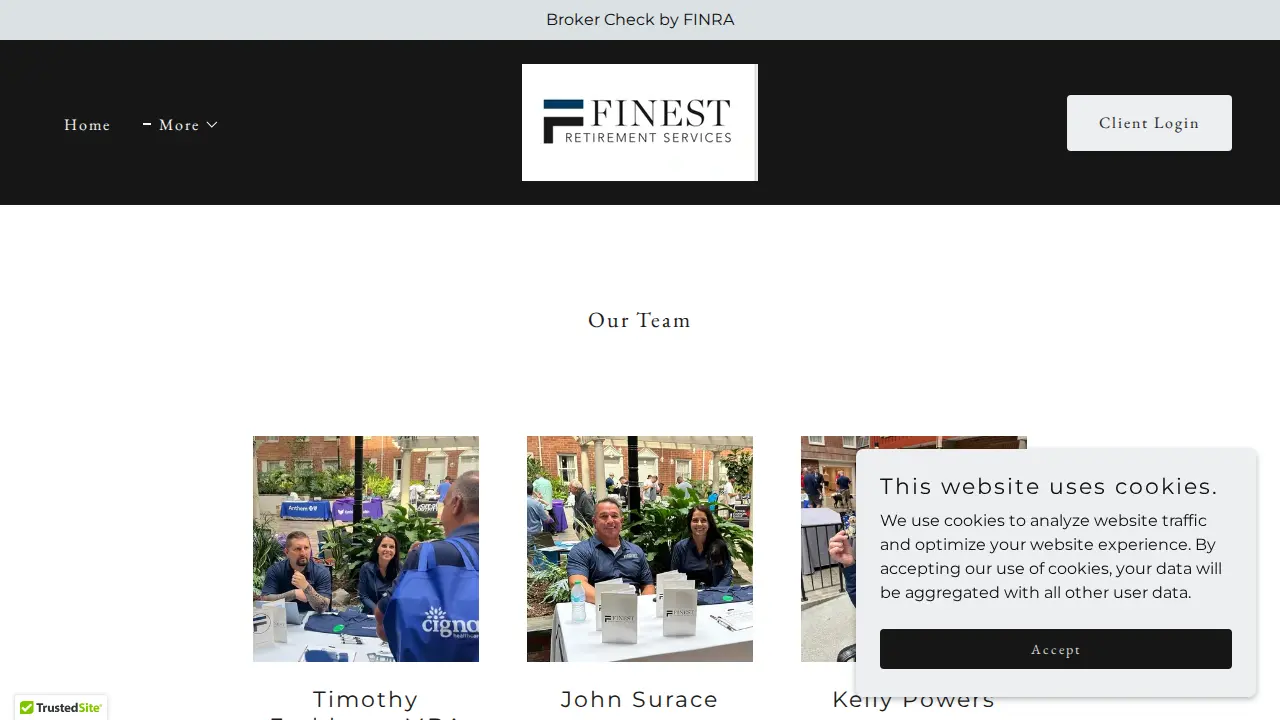 Finest Retirement Services page