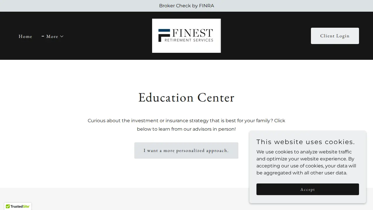 Finest Retirement Services page