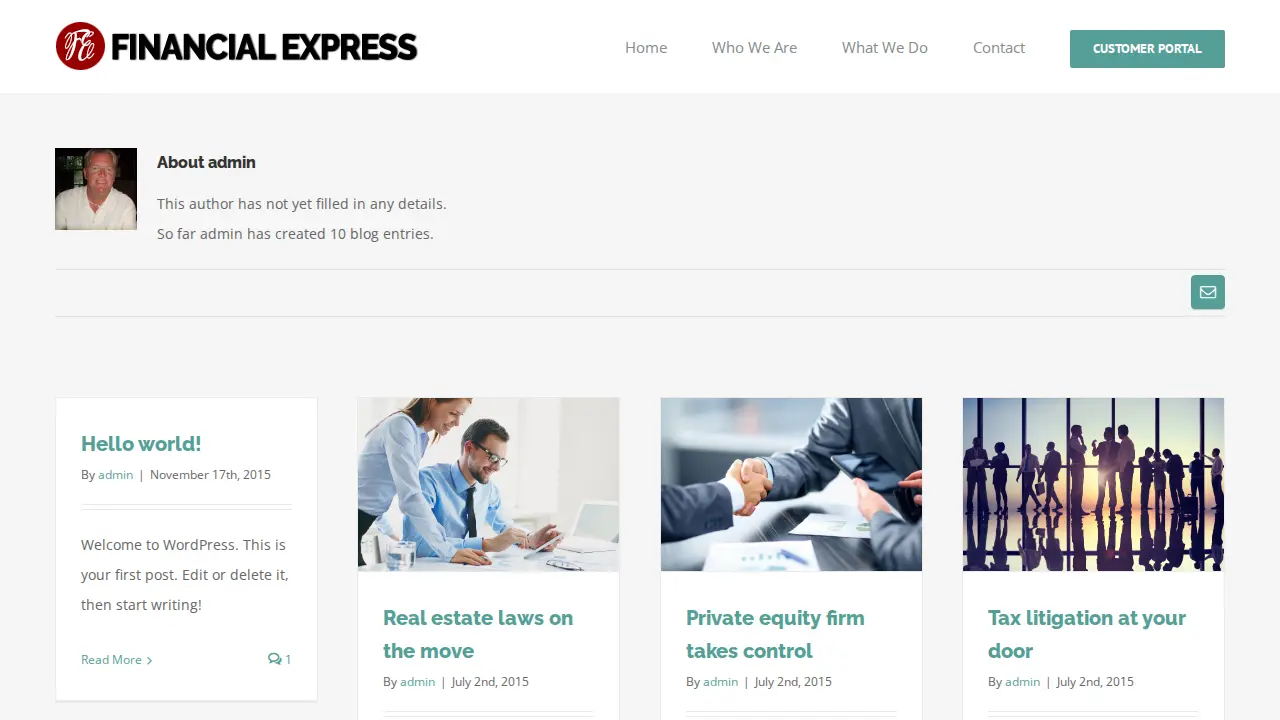 Financial Express page