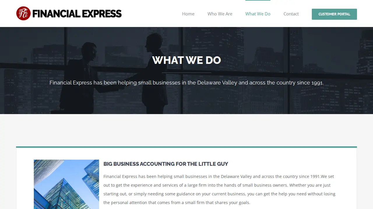Financial Express page