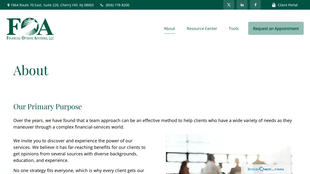Financial Options Advisors LLC. page