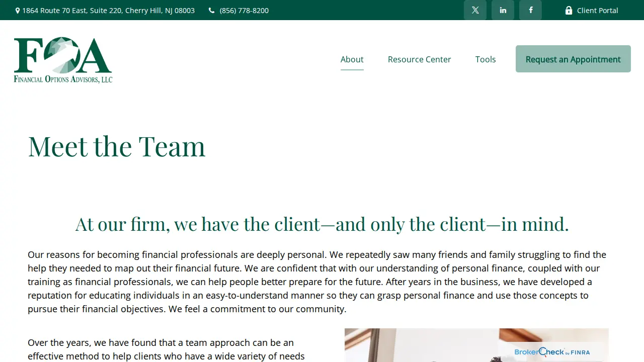 Financial Options Advisors LLC. page