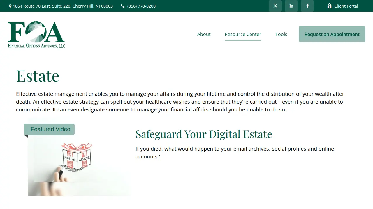 Financial Options Advisors LLC. page