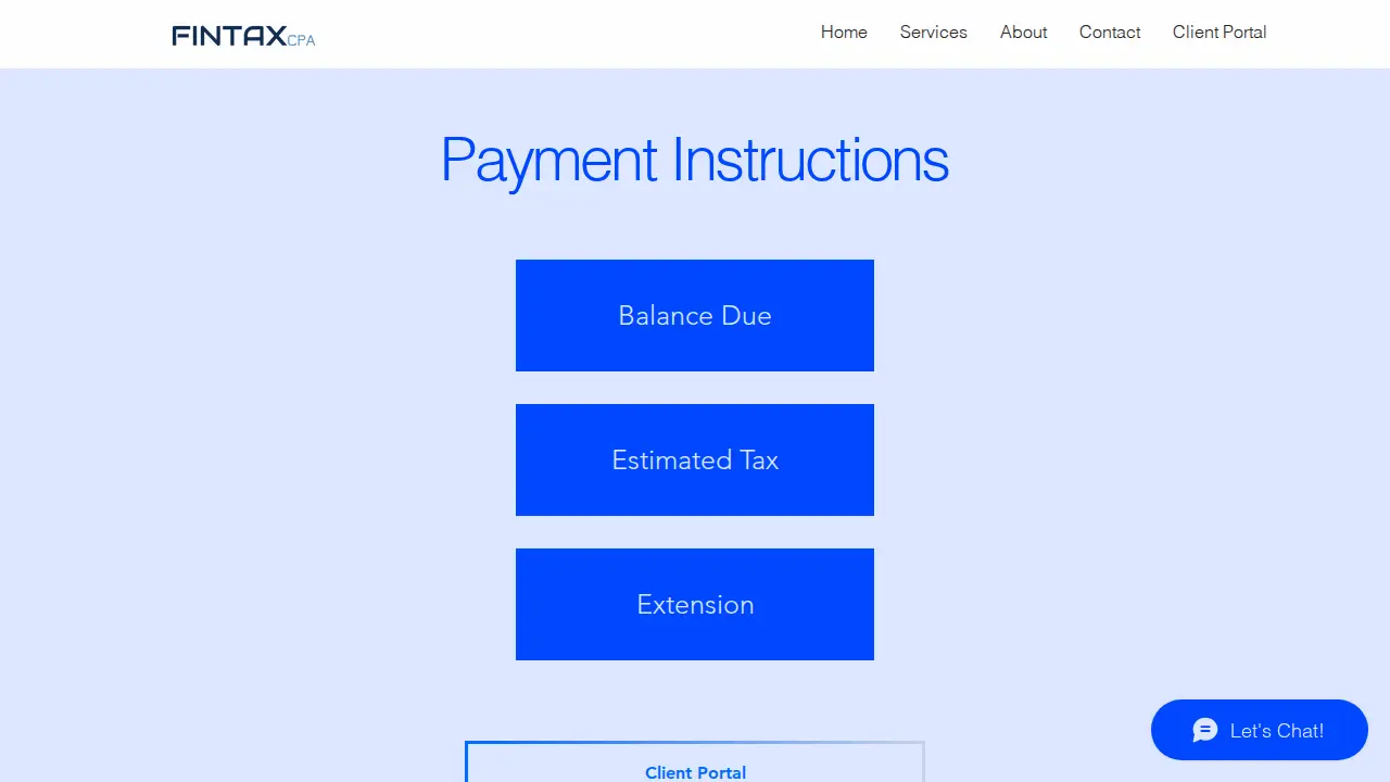 FINTAX CPA page