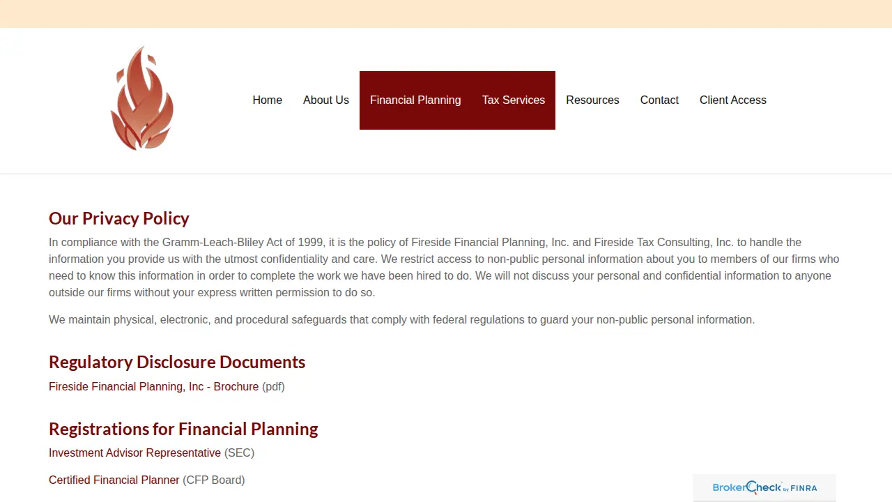 Fireside Tax Consulting Inc page