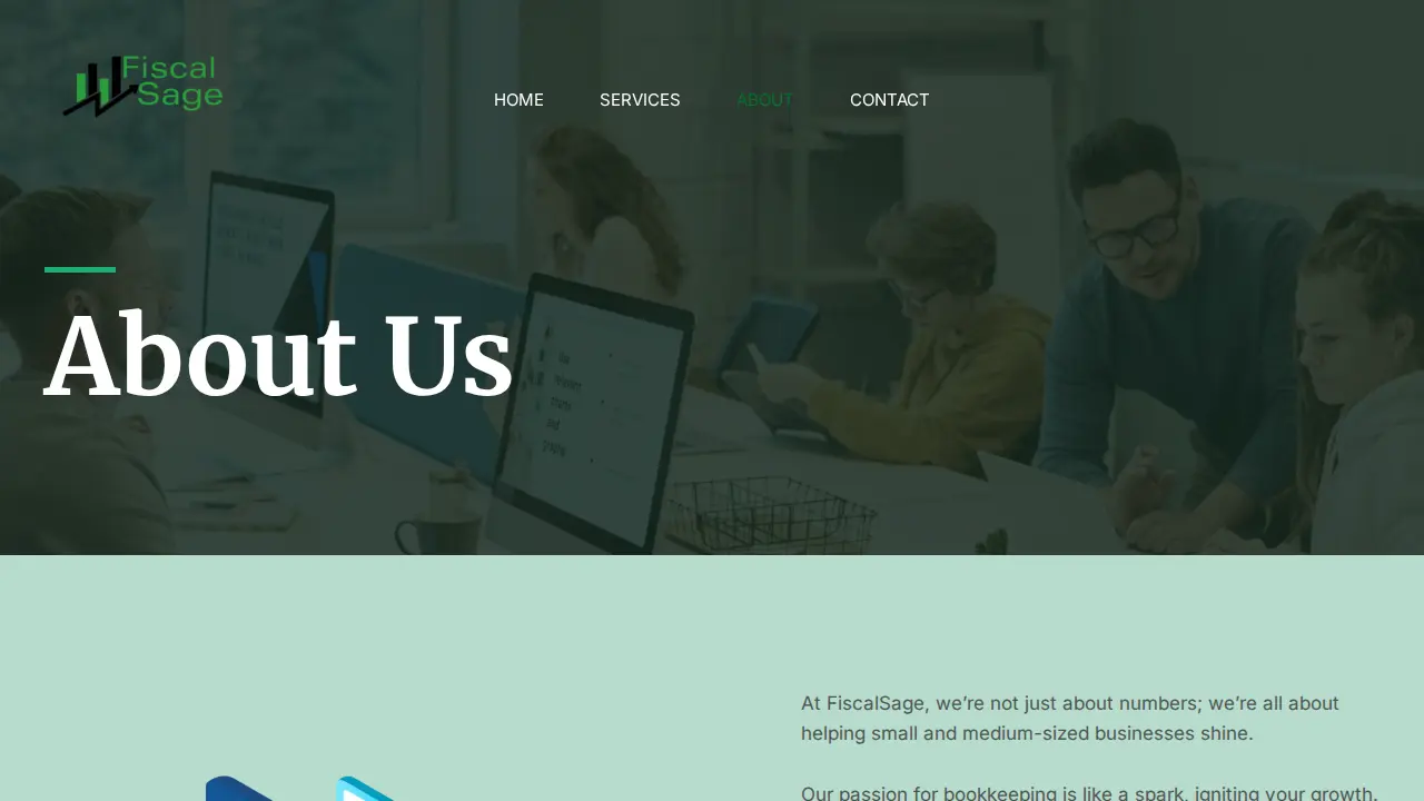 FiscalSage Bookkeeping page