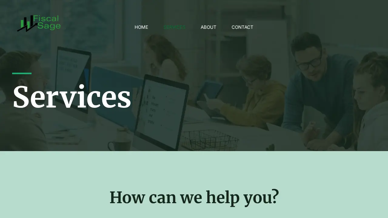 FiscalSage Bookkeeping page
