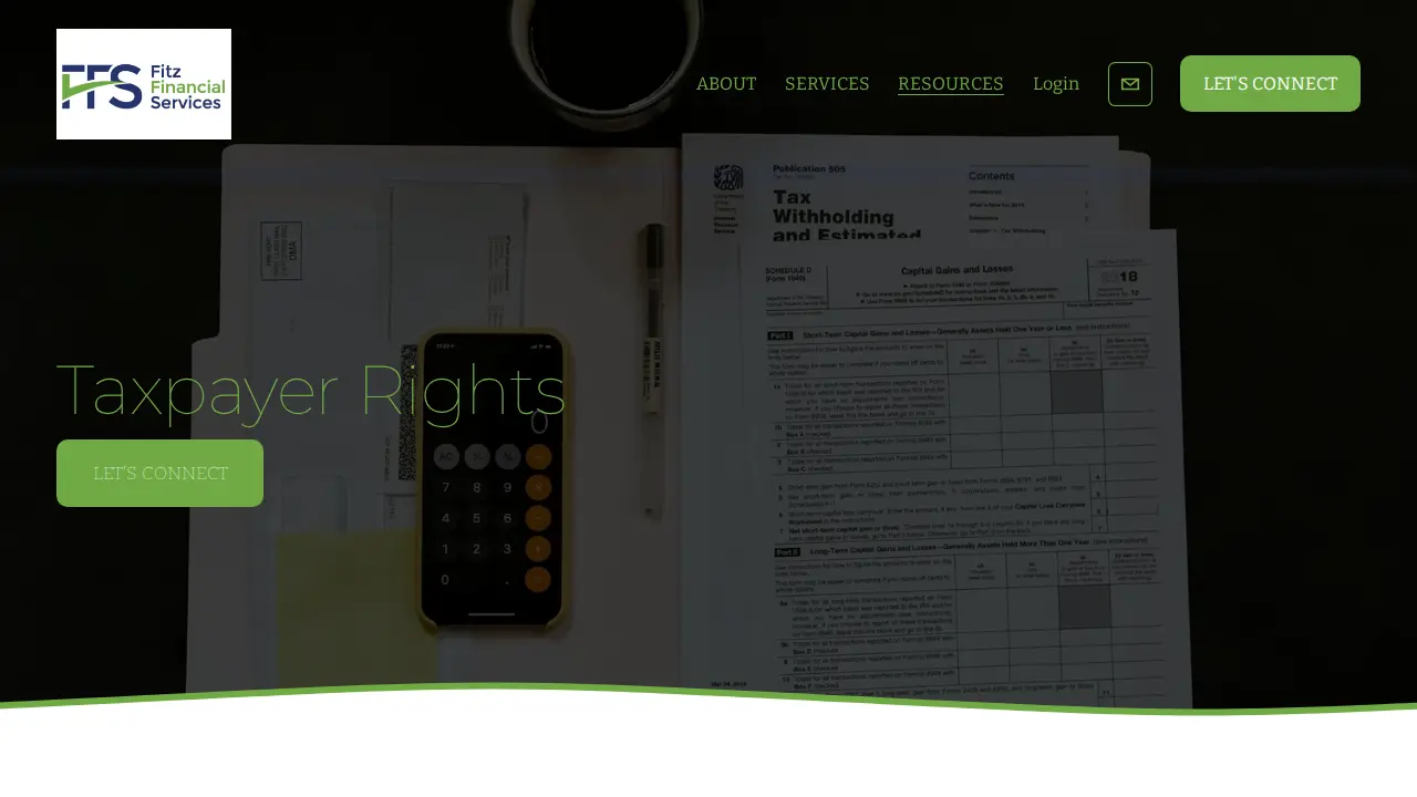 Fitz Financial Services page