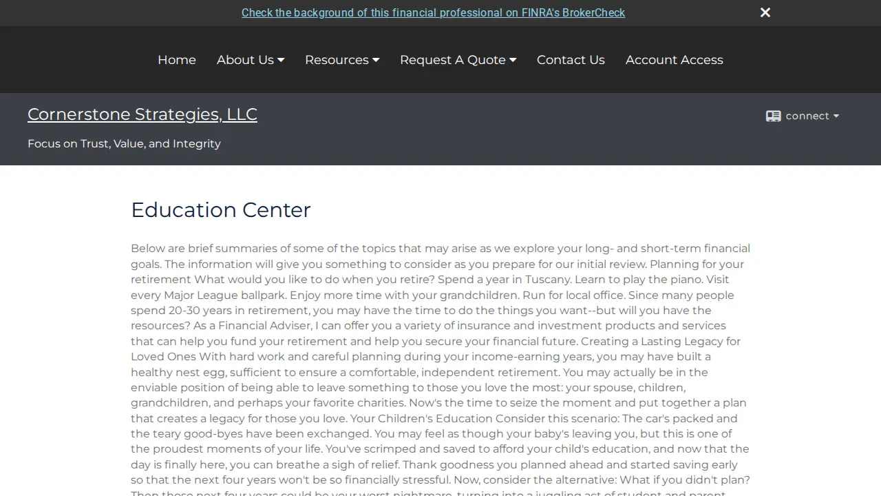 Cornerstone Strategies, LLC page