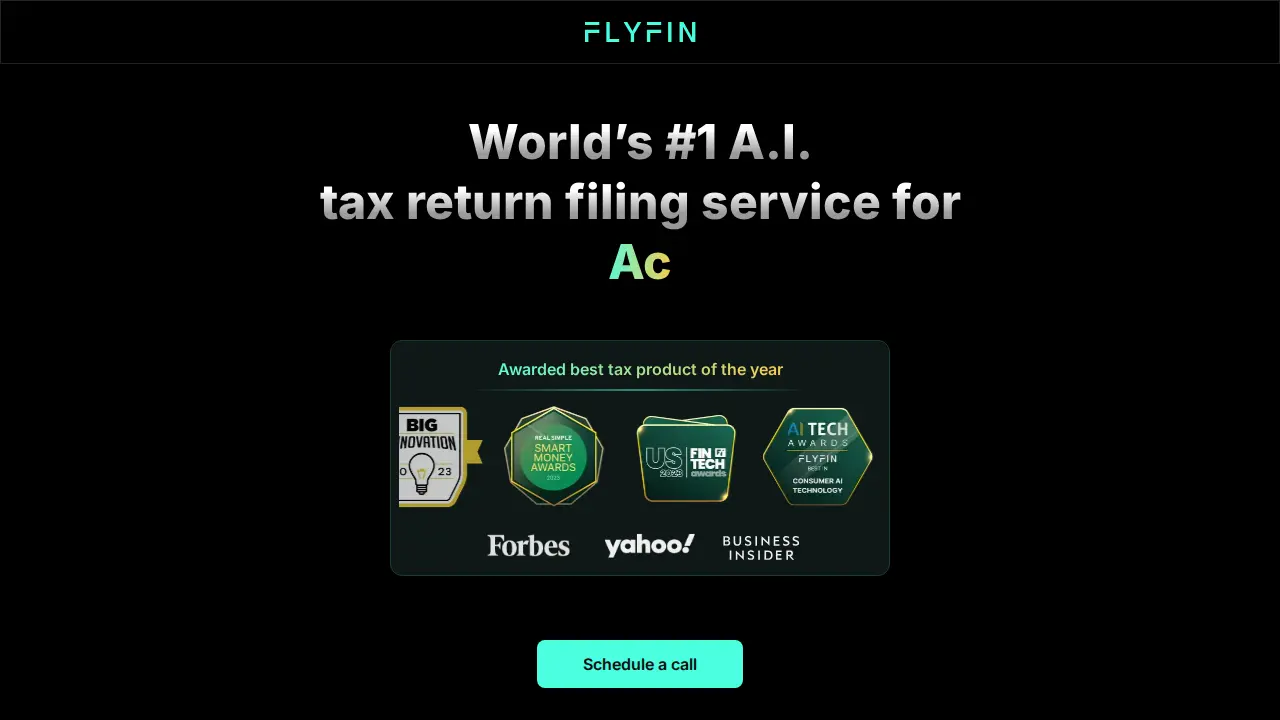 FlyFin AI page