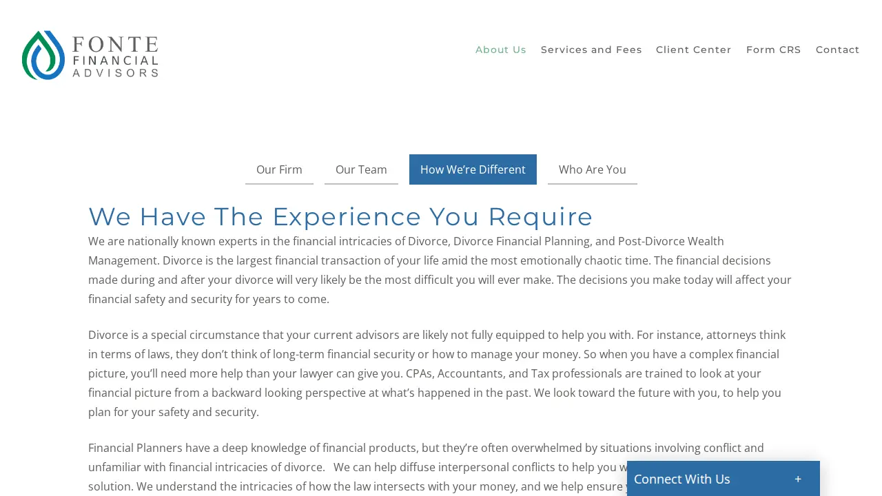 Fonte Financial Advisors page