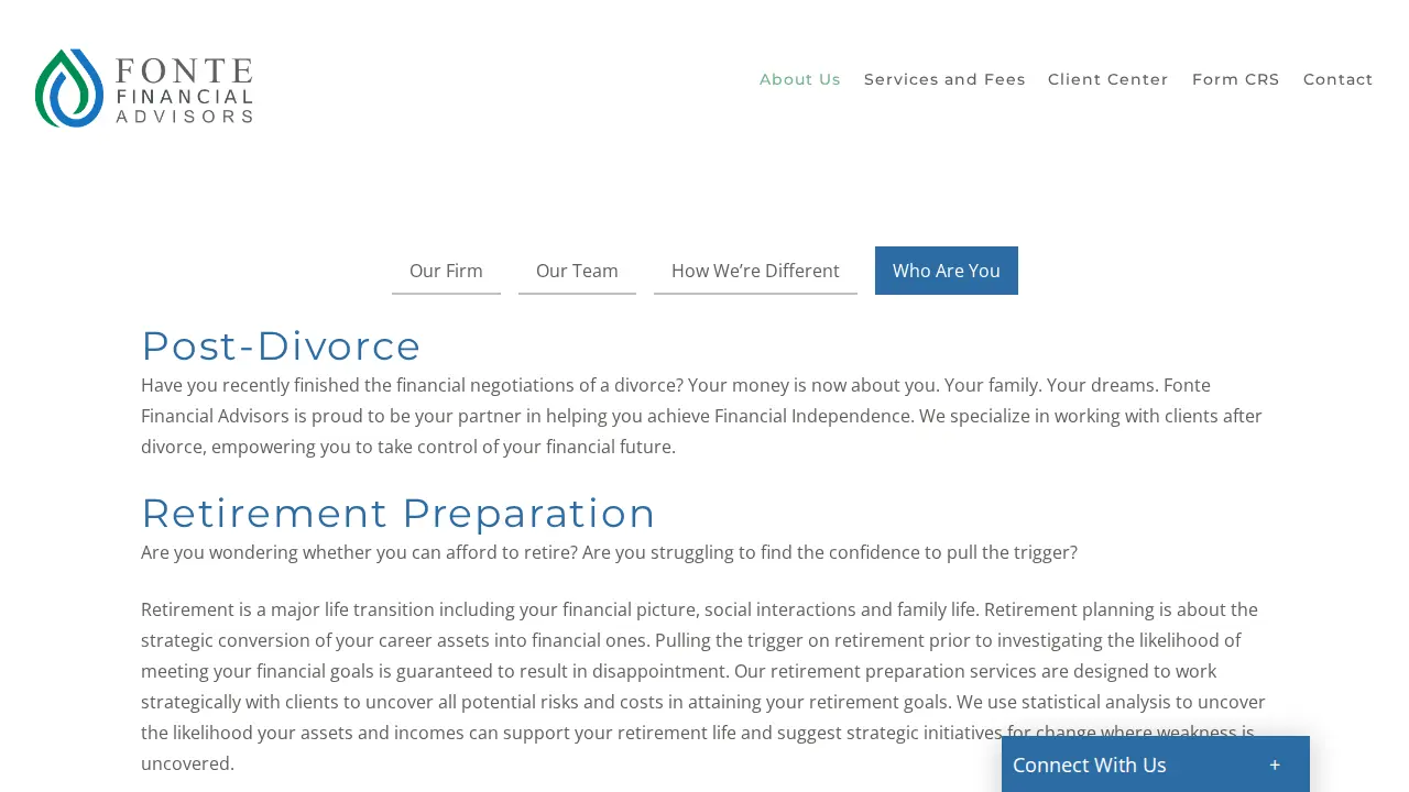 Fonte Financial Advisors page