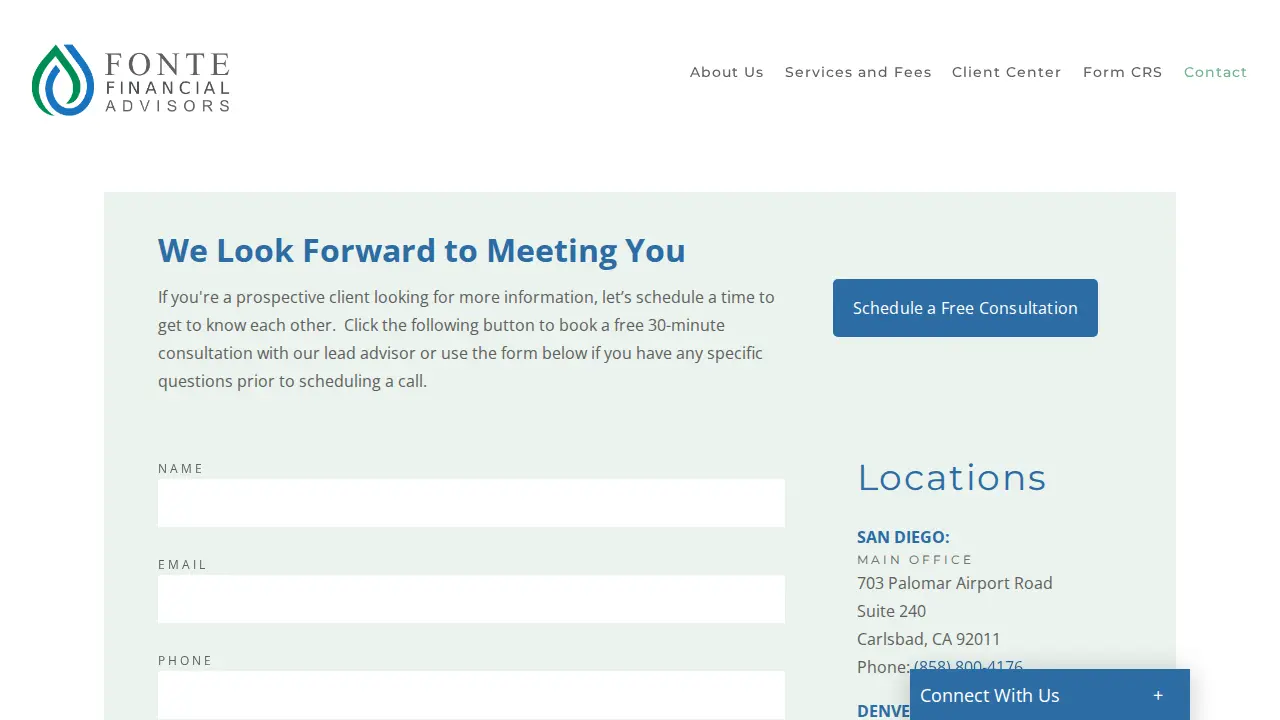 Fonte Financial Advisors page