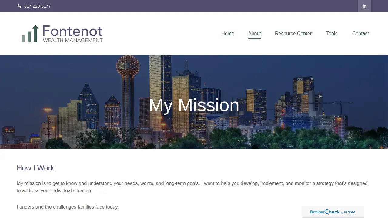 Fontenot Wealth Management page
