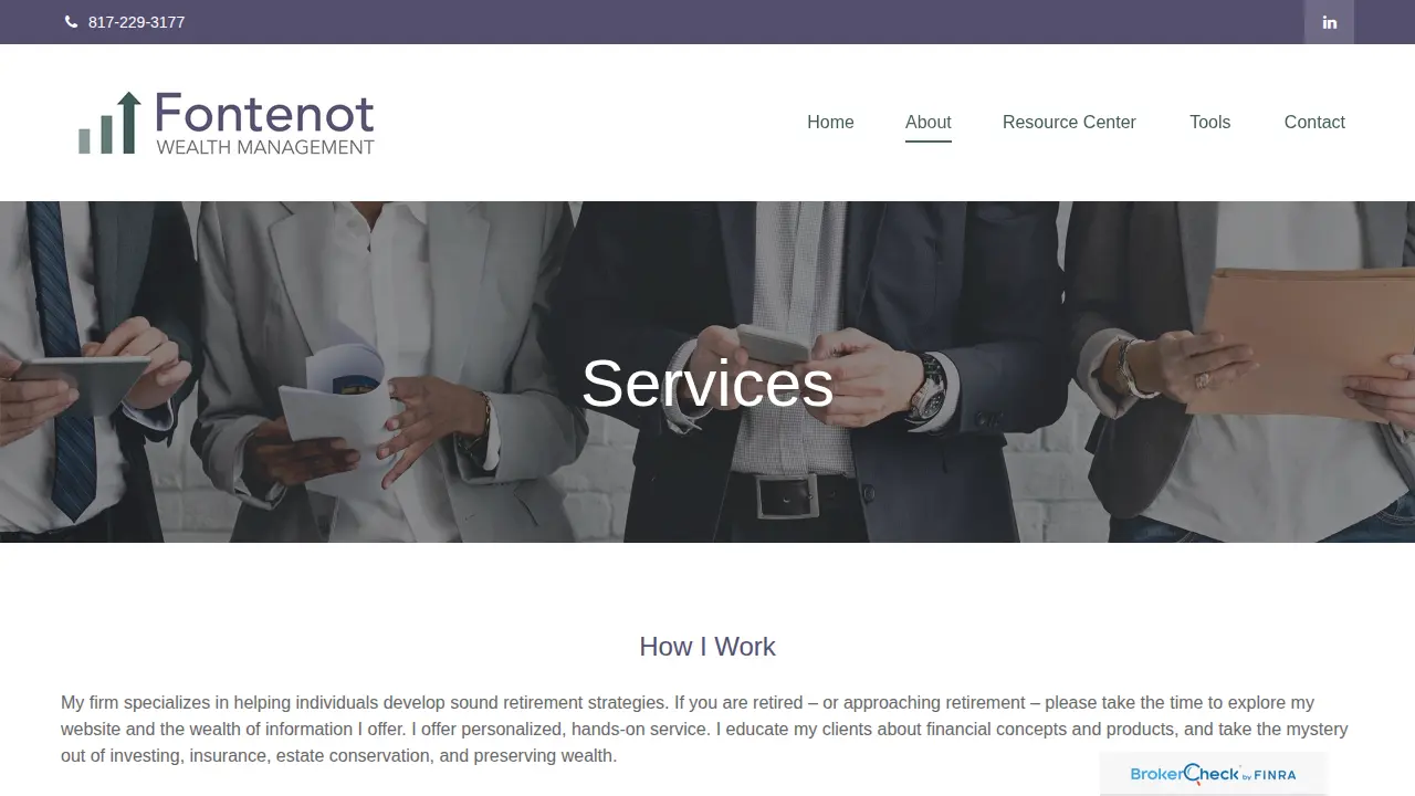 Fontenot Wealth Management page