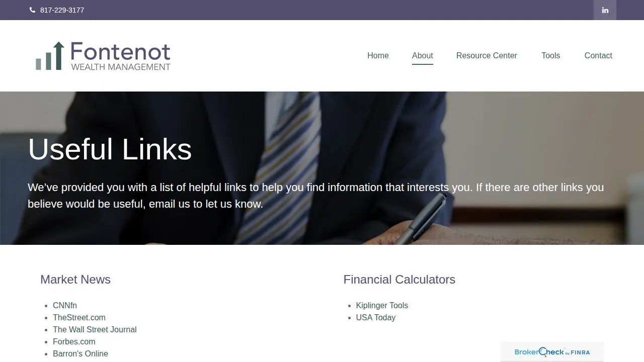 Fontenot Wealth Management page
