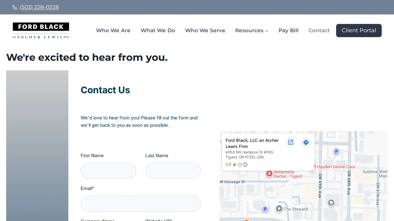 Ford Black, LLC an Archer Lewis Firm page