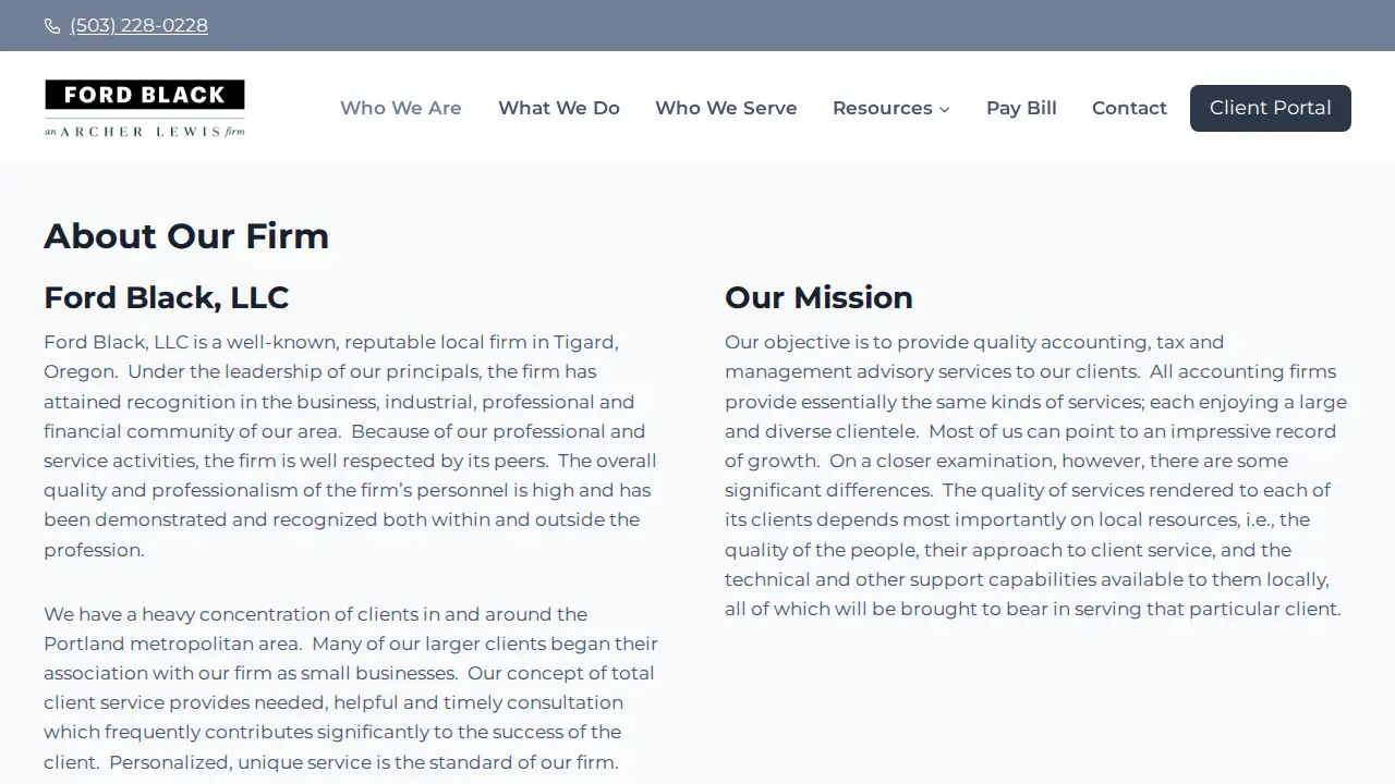 Ford Black, LLC an Archer Lewis Firm page