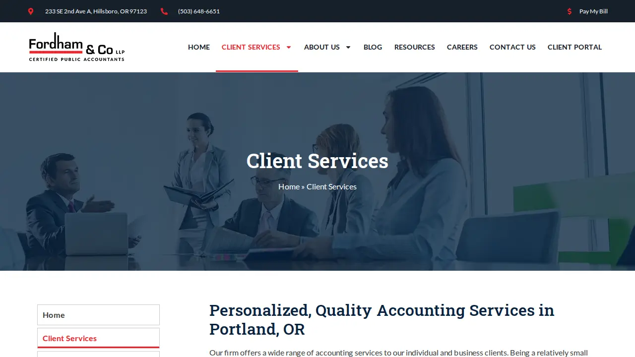 Fordham & Co Certified Public Accountants page