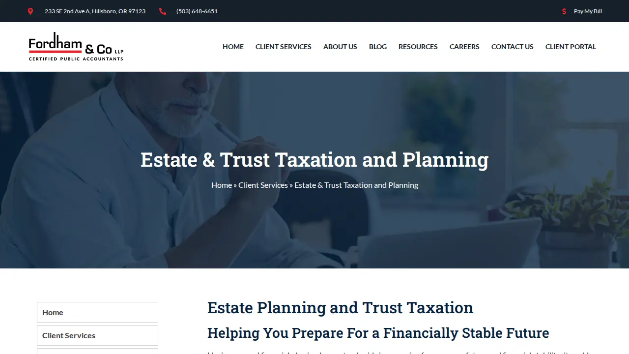 Fordham & Co Certified Public Accountants page