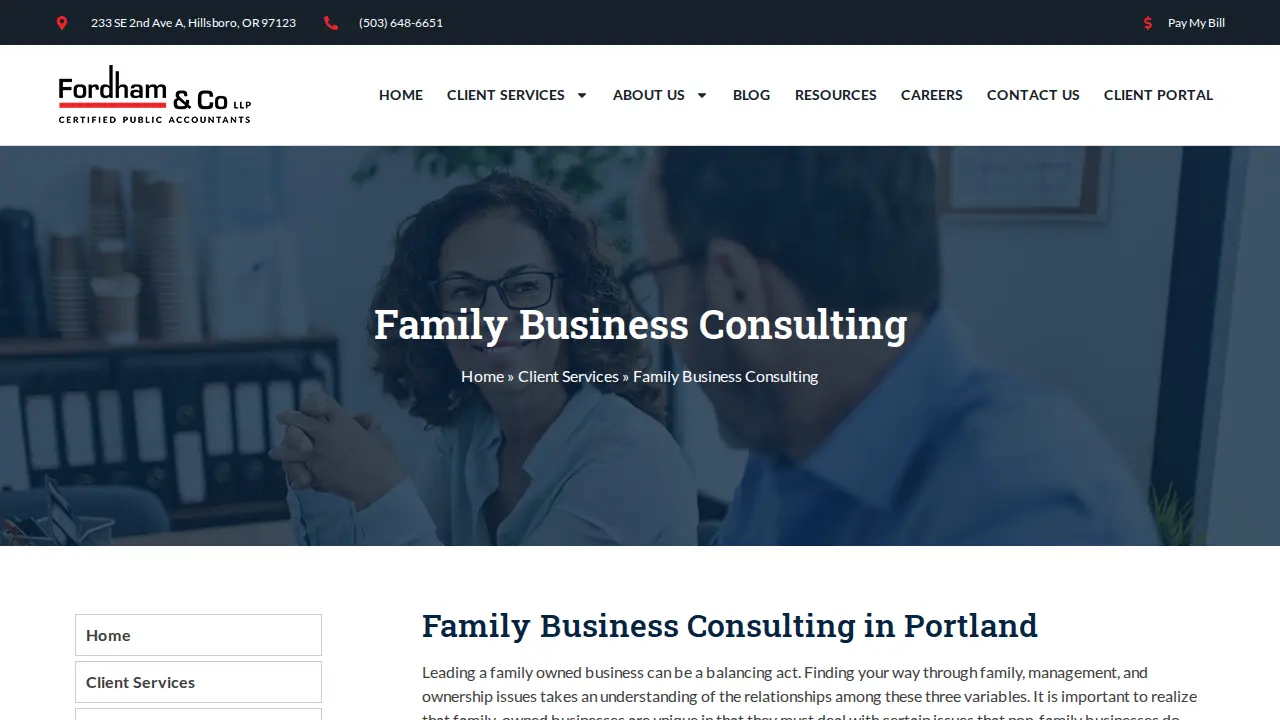 Fordham & Co Certified Public Accountants page
