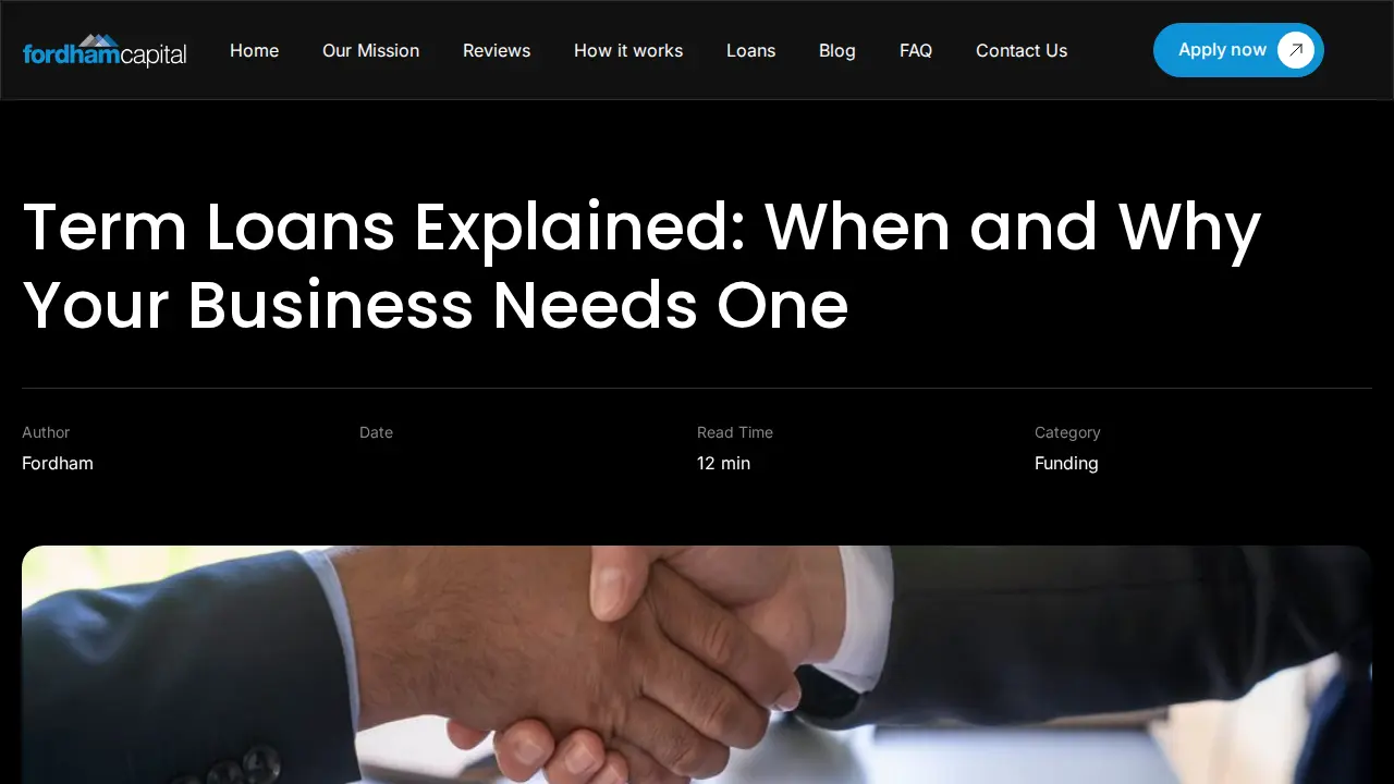 Fordham Capital page