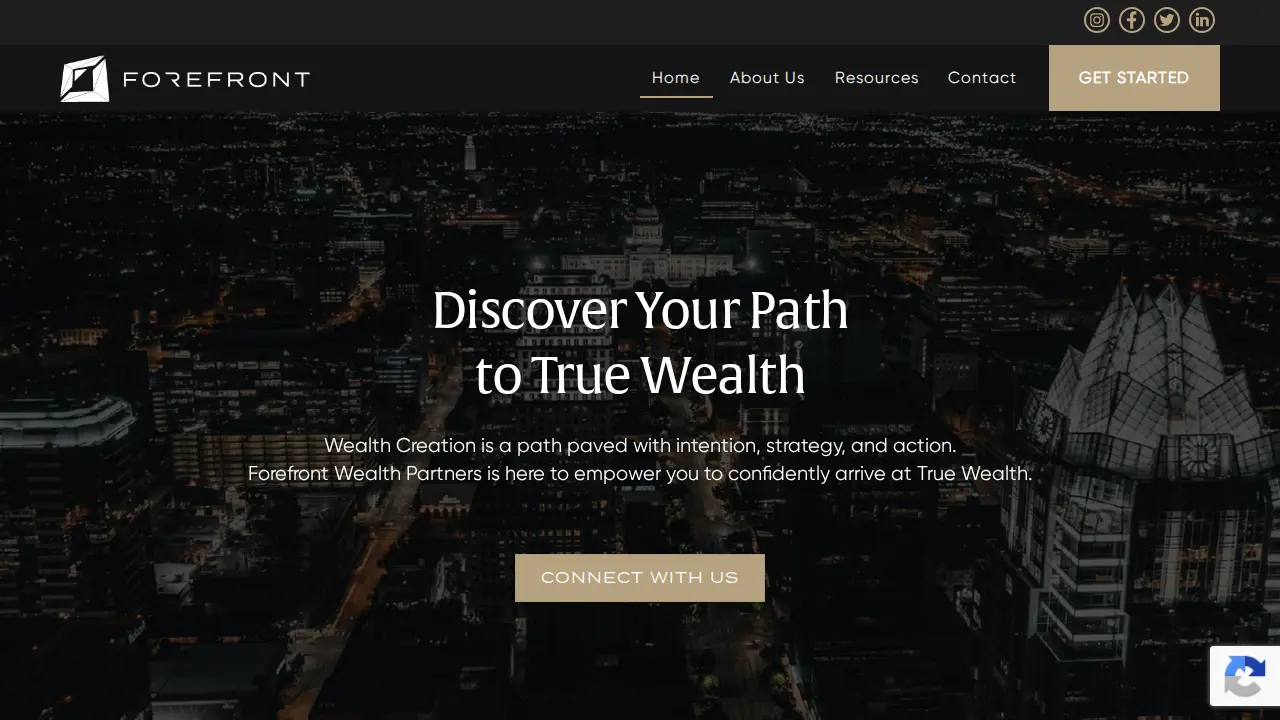 Forefront Wealth Partners page