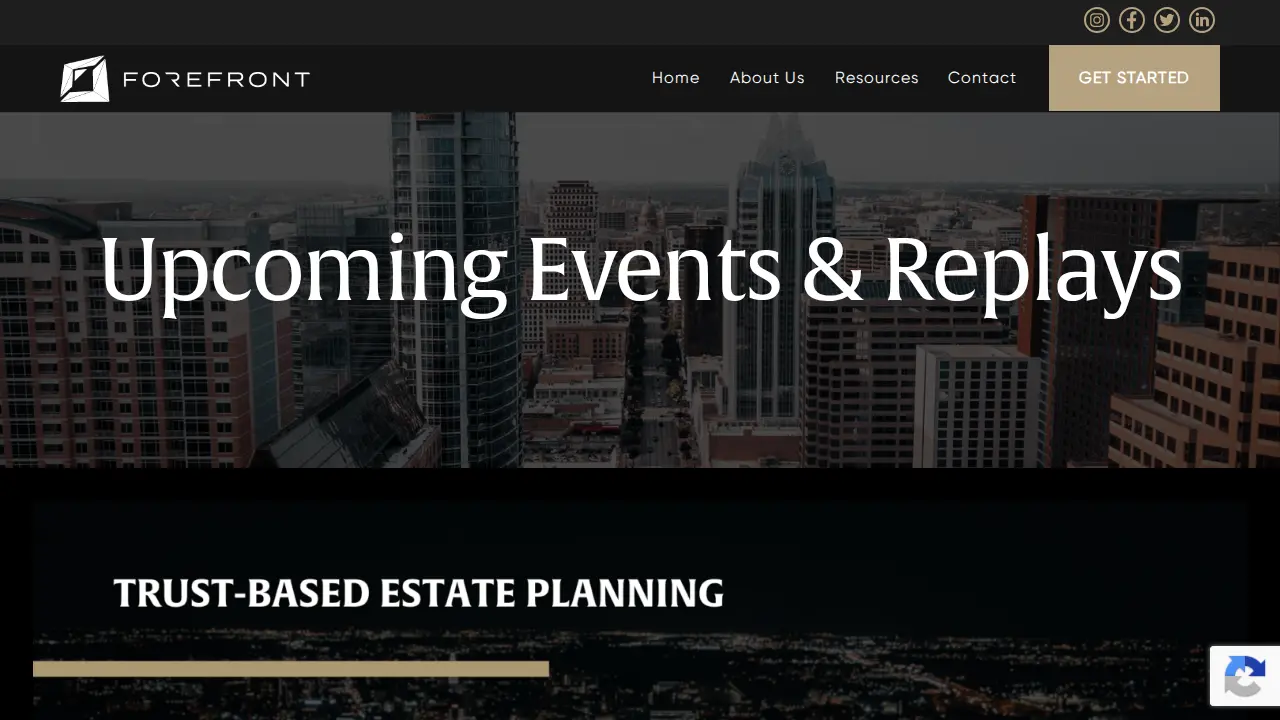 Forefront Wealth Partners page