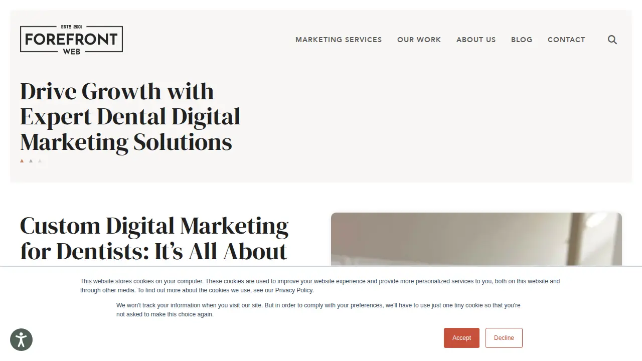 ForeFront Web page