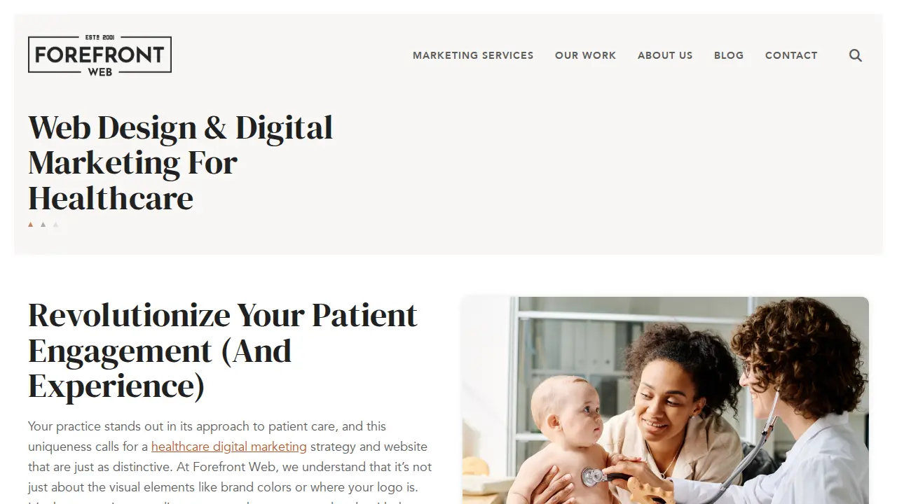 ForeFront Web page