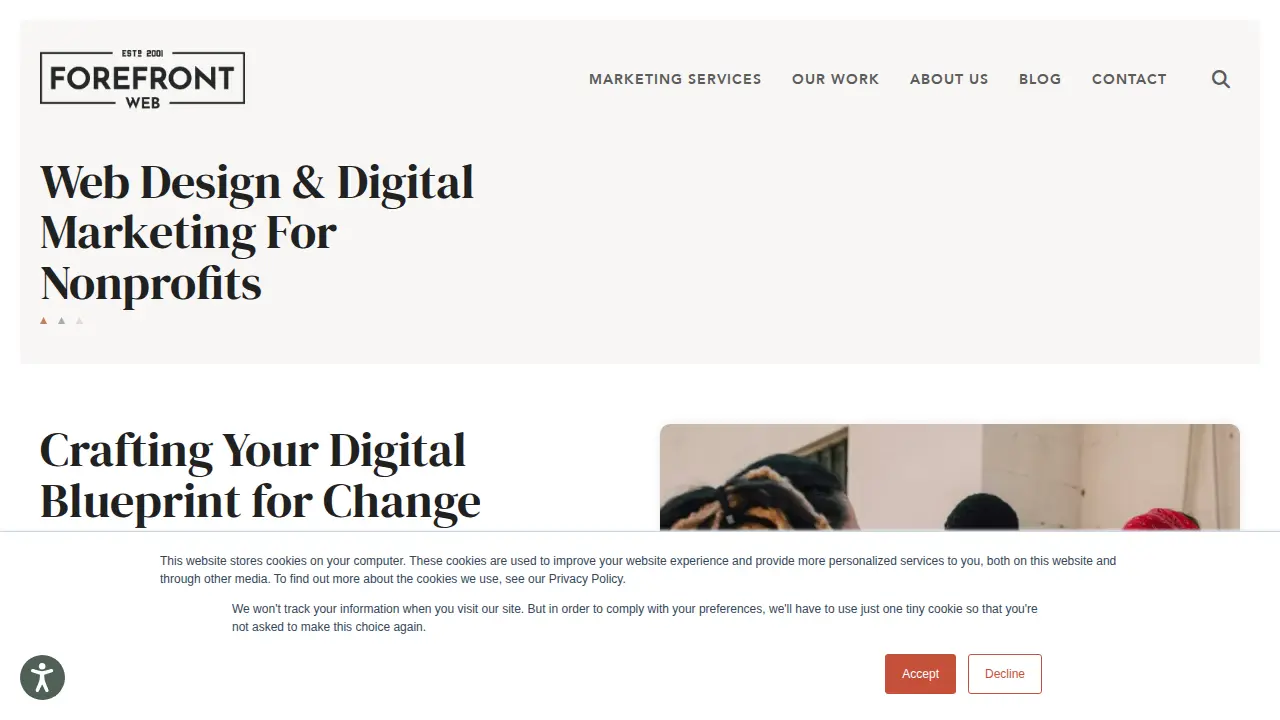ForeFront Web page