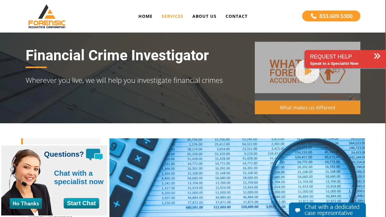 Forensic Accounting Corp page