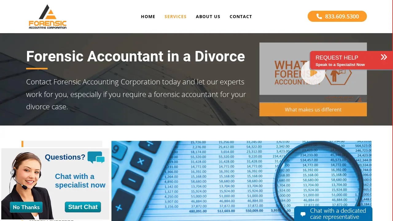 Forensic Accounting Corp page