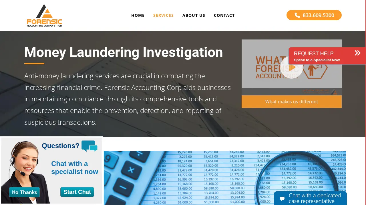 Forensic Accounting Corp page