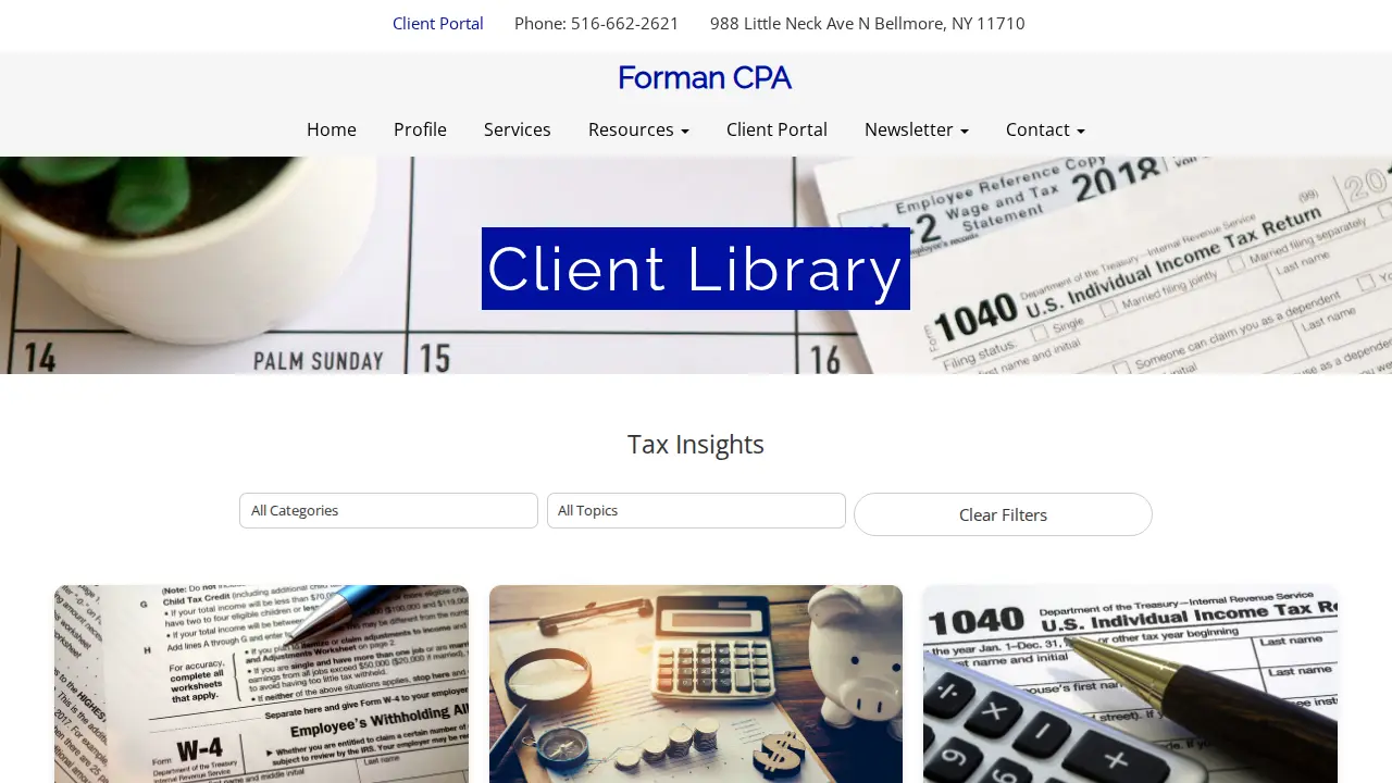 Forman CPA page