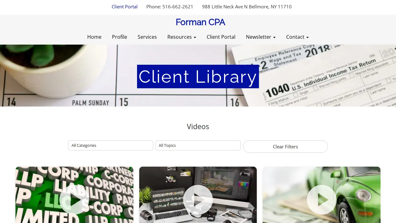 Forman CPA page