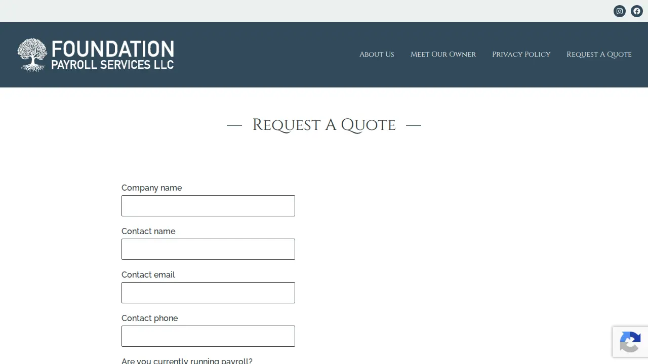 Foundation Payroll Services page