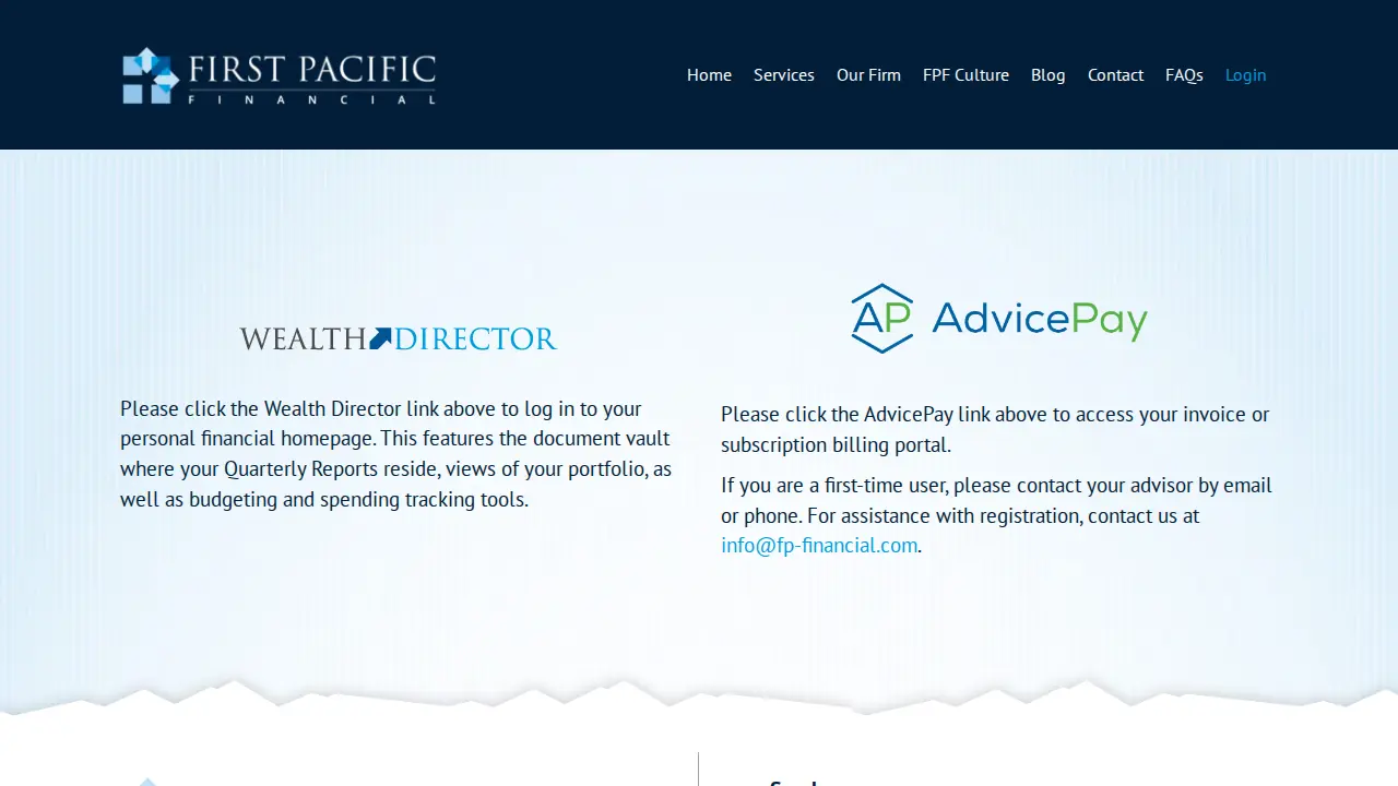 First Pacific Financial page