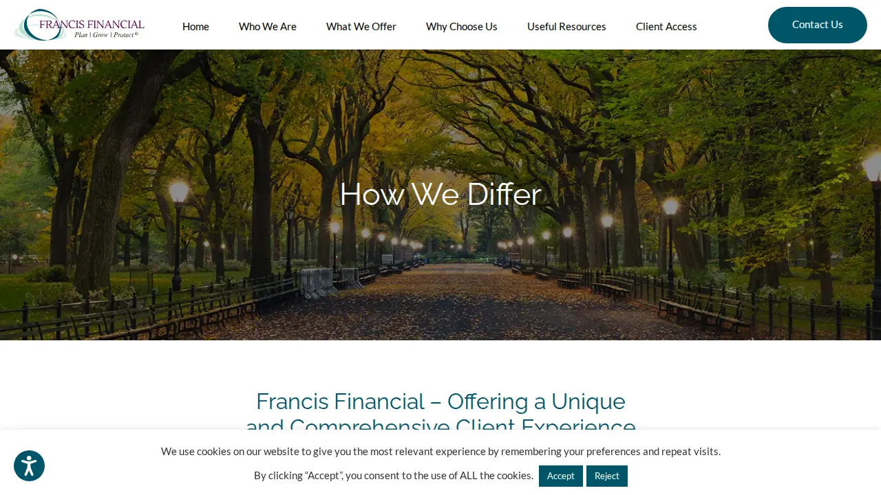 Francis Financial, Inc. page