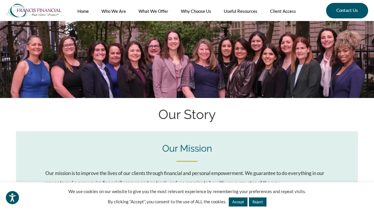 Francis Financial, Inc. page