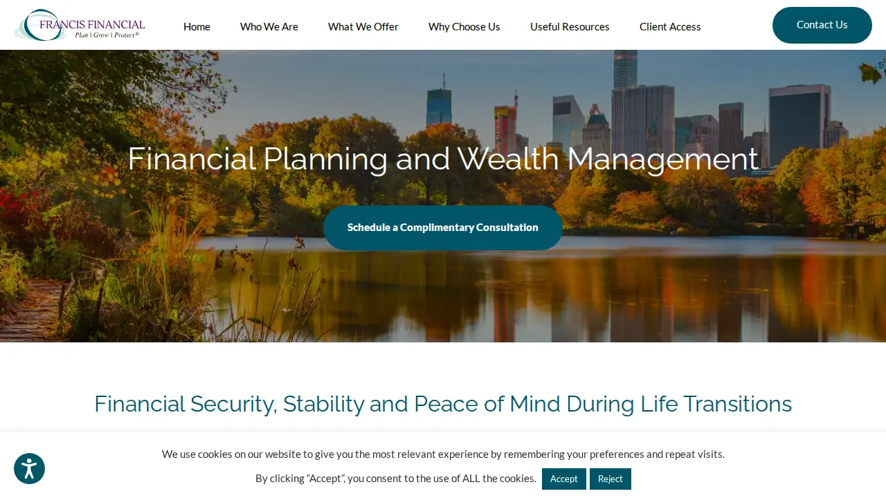 Francis Financial, Inc. page
