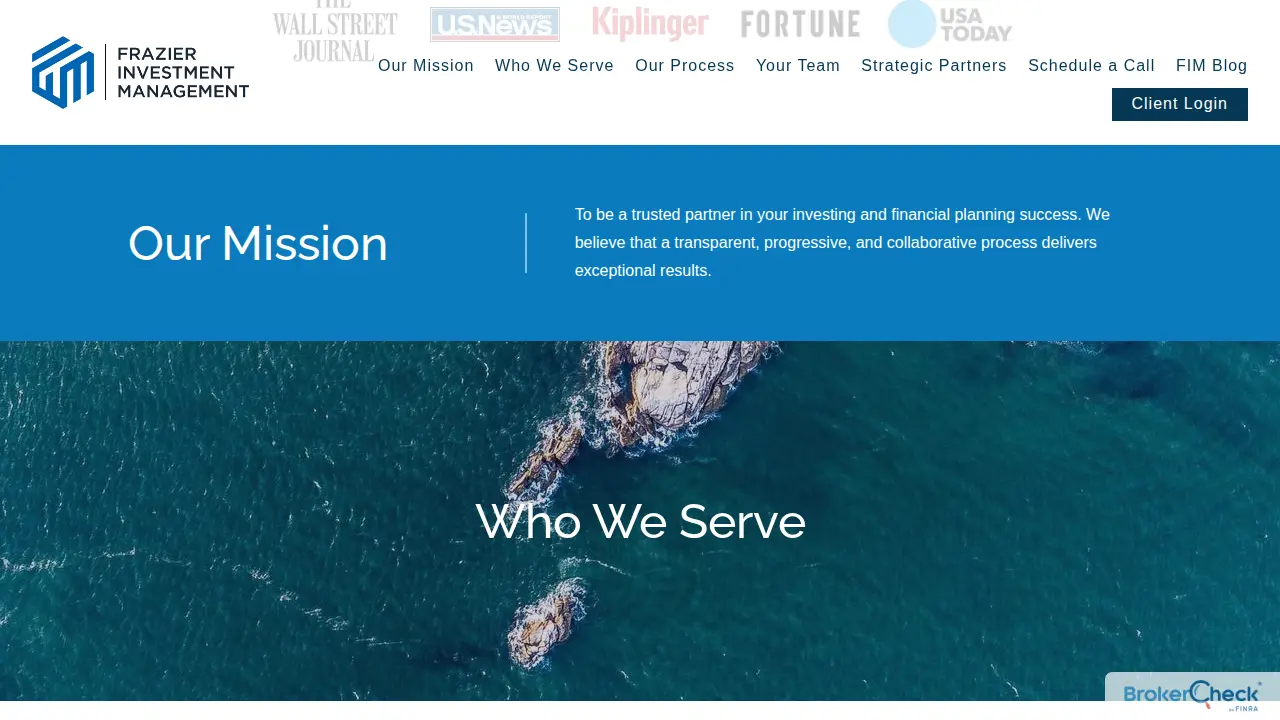 Frazier Investment Management page